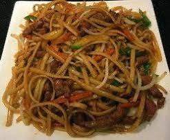 Tallarines con tres delicias